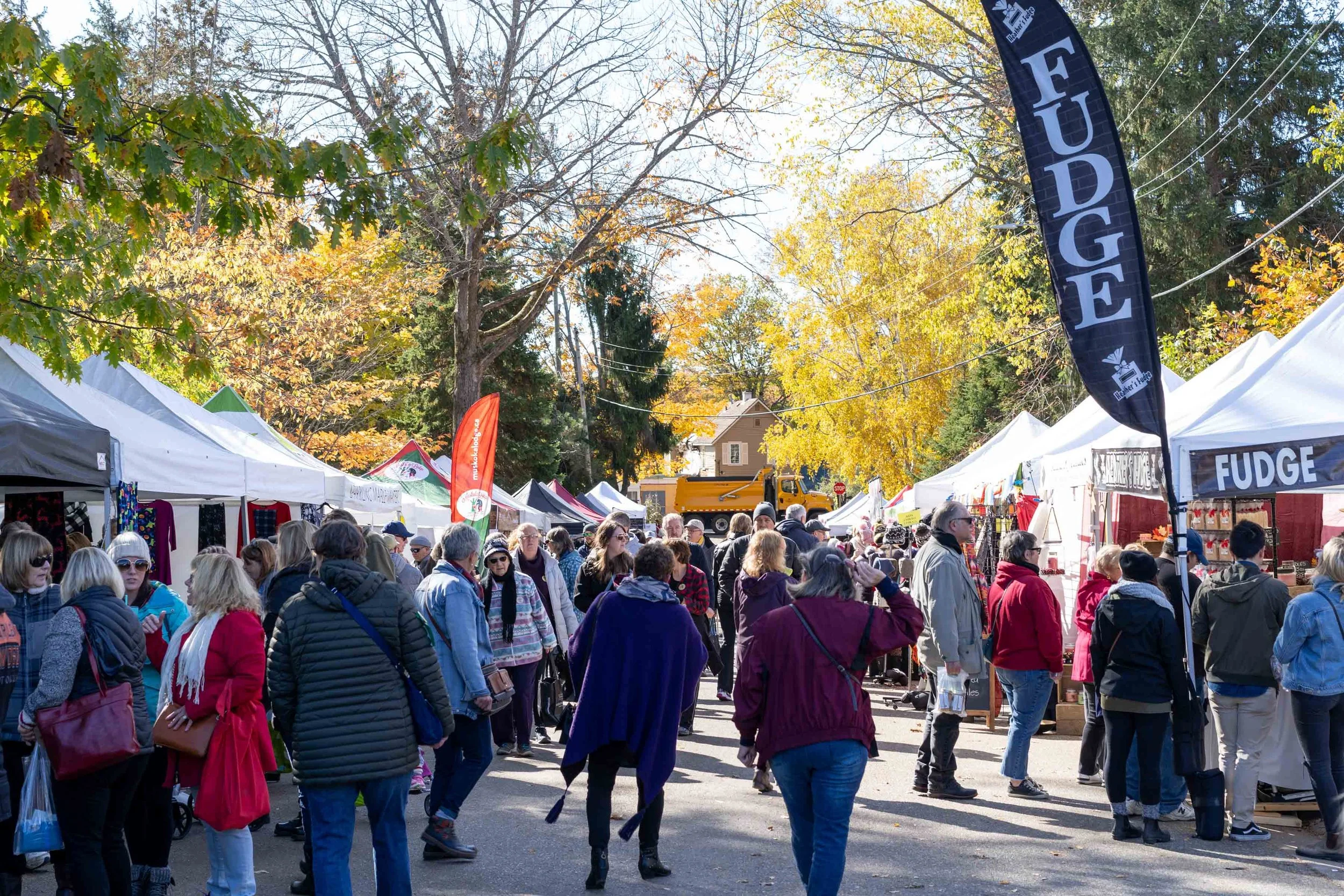 Family shopping artisan booths at Bala Cranberry Festival 2025”