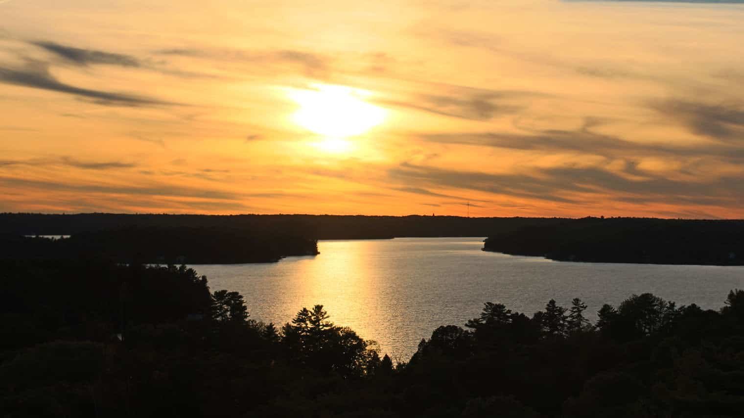 Lake Muskoka sunrise waterfront cottages